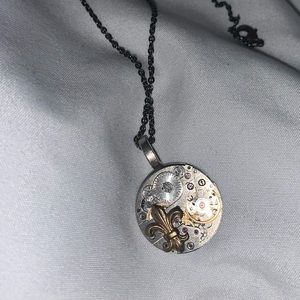 Handmade watch charm necklace